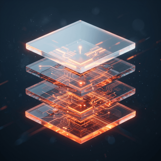 Stacked service architecture illustration